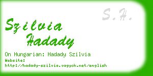 szilvia hadady business card